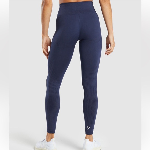 Gymshark Vital Seamless Navy Blue Leggings - Picture 2 of 6